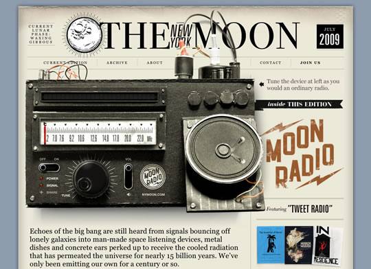 领略一组怀旧风格的网页设计 领略一组怀旧风格的网页设计